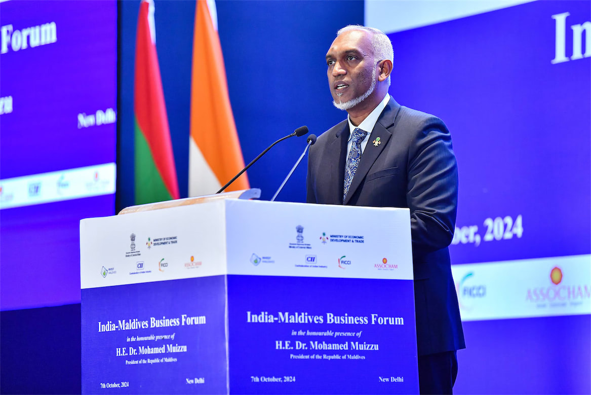 ނިއުދިއްލީގައި ބޭއްވި "އިންޑިއާ- މޯލްޑިވްސް ބިޒްނަސް ފޯރަމް" ގައި ރައީސް ތަޤުރީރުކުރައްވައިފި