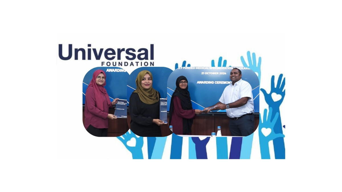 ޑޮކްޓަރުން ތަމްރީނު ކުރުމަށް ޔުނިވަރސަލްއިން ދޭ 3 ސްކޯލާރޝިޕްގެ ލިޔުން ހަވާލުކޮށްފި