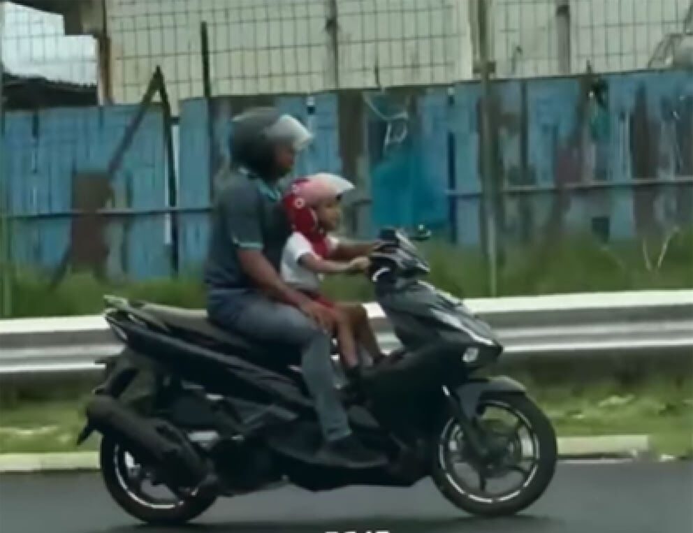 ކުޑަކުއްޖަކަށް ސައިކަލު ހުންގާނު ދީގެން ހައިވޭގައި ދުއްވި މީހާއާއި ފުލުހުން ސުވާލު ކޮށްފި