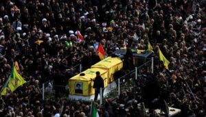 ޙިޒްބުﷲގެ ކުރީގެ އިސްވެރިޔާ ޙަސަން ނަޞްރުﷲގެ ޖަނާޒާގައި އެތައް ހާސް ބަޔަކު ބައިވެރި ވެއްޖެ