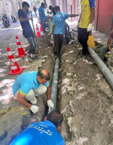 މާލޭގެ މަގުތަކުގައި ފެން ބޮޑުވާ މައްސަލަ ހައްލުކުރުމުގެ މަސައްކަތް ސިޓީ ކައުންސިލުން ހަލުވިކޮށްފި