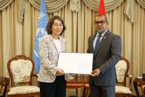 ރާއްޖެއަށް ކަނޑައެޅި ޑަބްލިޔުއެޗްއޯގެ އައު މަންދޫބު މަގާމުގެ ފަތްކޮޅު އަރުވައިފި