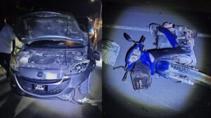 ލ. ގަން ލިންކު ރޯޑުގައި ކާރަކާއި ސައިކަލެއް ޖެހި ދެ މީހެއްގެ ފައި ބިނދި ފޯ ފަޅައިގެން ގޮސް ބޮޑެތި އަނިޔާތަކެއް ވެއްޖެ