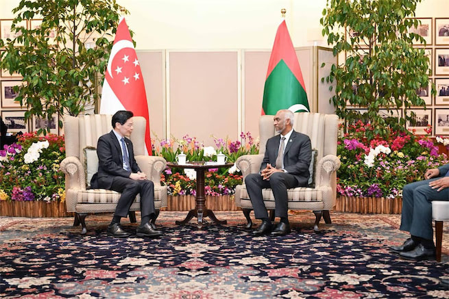 ސިންގަޕޫރު ދަތުރުފުޅާއެކު ދެ ޤައުމުގެ ގުޅުން އިތުރަށް ބަދަހިވެއްޖެ: ރައީސް