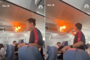 ލިތިއަމް ބެޓެރީ ގޮވައި އެއާ ޗައިނާގެ ފްލައިޓް އެމަޖެންސީކޮށް ލޭންޑް ކޮށްފި