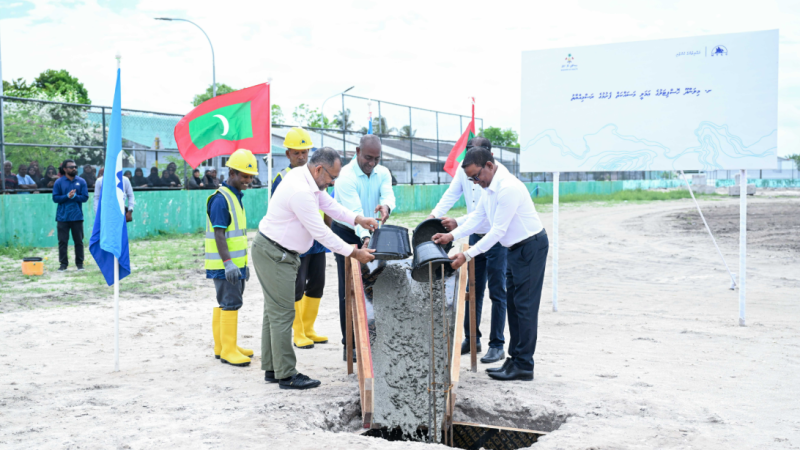 މިލަންދޫގައި އިމާރާތް ކުރާ ހޮސްޕިޓަލުގެ ޢަމަލީ މަސައްކަތް ފަށައިފި