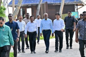 ޝަންގްރިއްލާ ރިސޯޓް ހުޅުވުމުގެ މަސައްކަތްތައް ކުރިޔަށް ދާގޮތް ރައީސް ބައްލަވާލައްވައިފި