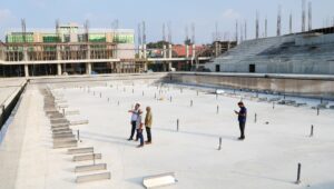 ހުޅުމާލޭ އިންޓަނޭޝަނަލް އެކުއެޓިކްސް ކޮމްޕްލެކްސްގެ މައި ޕޫލް ރޭވުމުގެ މަސައްކަތް ބާރަށް ކުރިއަށް