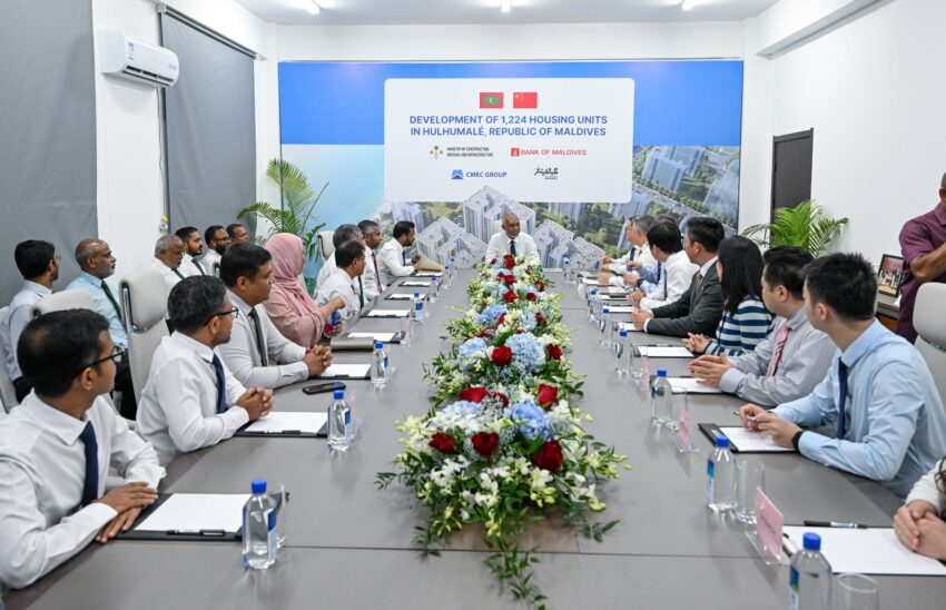 ހުޅުމާލޭގައި އިމާރާތްކުރާ 1224 ހައުސިންގ ޔުނިޓުގެ މަސައްކަތް ބާރަށް ކުރިއަށް ގެންދިއުމަށް ރައީސް އެދިވަޑައިގެންފި