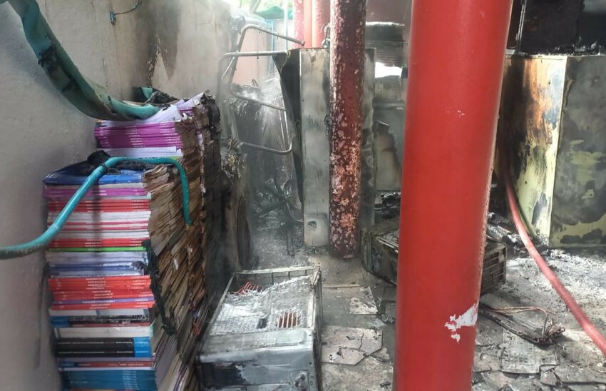 އައްޑޫ ފޭދޫ ސްކޫލްގެ ލައިބްރަރީގައި އަލިފާން ރޯވެ ބޮޑެތި ގެއްލުންތަކެއް ލިބި، ކިޔެވުން މެދު ކެނޑިއްޖެ