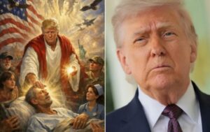 އީސާގެފާނު ފަދައިން ފެންނަ ފޮޓޯއަކާއި ޕޯޕަށް އަމާޒުކުރި ފާޑުކިޔުންތަކާއެކު ޓްރަމްޕަށް ބޮޑެތި ފިއްތުންތަކެއް