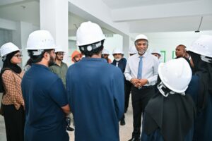 އަރަބިއްޔާ ސްކޫލްގެ އާ އިމާރާތުގެ މަސައްކަތް ރައީސް ބައްލަވާލައްވައިފި