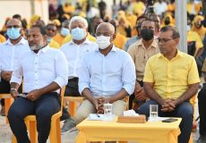 ކެމްޕޭން ނިންމުމުގެ ގޮތުން ރައީސް ސާލިހާއި ރައީސް ނަޝީދު އަދި ގާސިމް އިބުރާހިމް ކޮމަންޑޫ ދާއިރާގަ ބޭއްވުނު ކެމްޕޭން ޖަލްސައެއްގައި ބައިވެރިވެ ވަޑައިގަންނަވަނީ