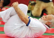 MODI doing yoga