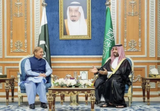 Mohammed bin Salman received Pakistani Prime Minister Shehbaz Sharif