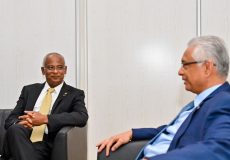 Solih meets Mauritius PM