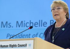 Michelle Bachelet of Chile, newly-appointed as the next UN High Commissioner for Human Rights by Secretary-General António Guterres.